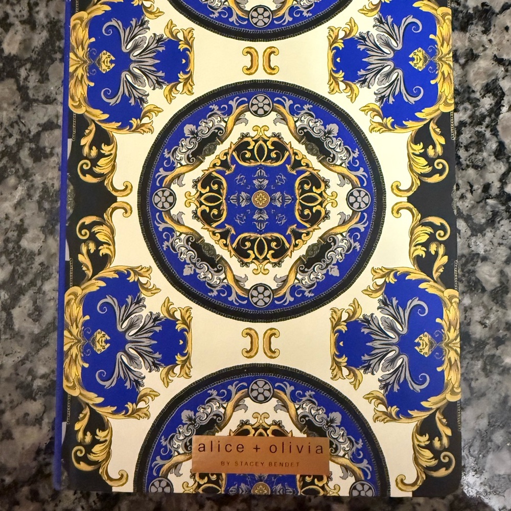 Alice + Olivia Journal with Blue and Gold Design